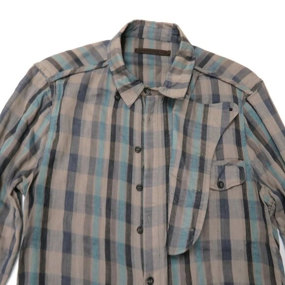 NICHOLAS K‎ Womens Small Plaid Zipper Shirt Button - Picture 5 of 7